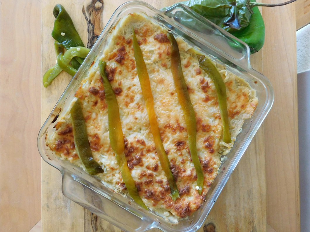 Hatch Chicken Enchilada Casserole